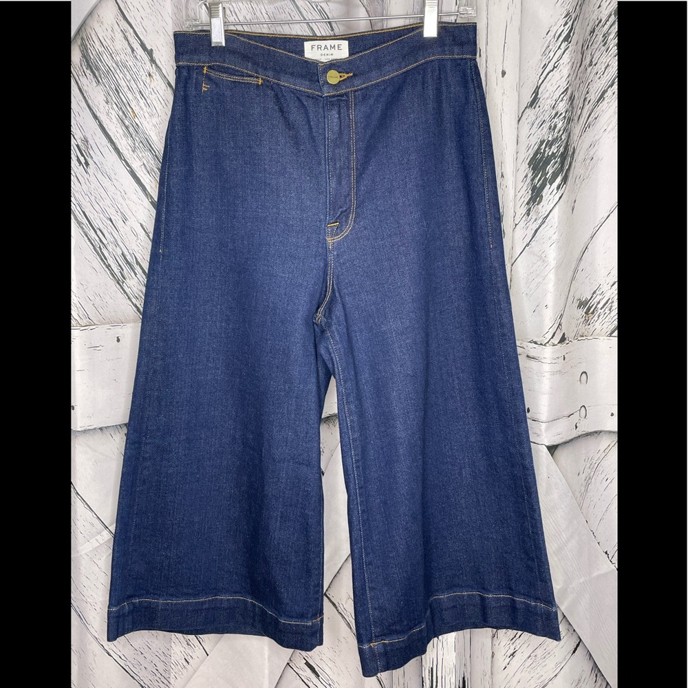 Frame Denim Wide Leg Gaucho Jeans 29